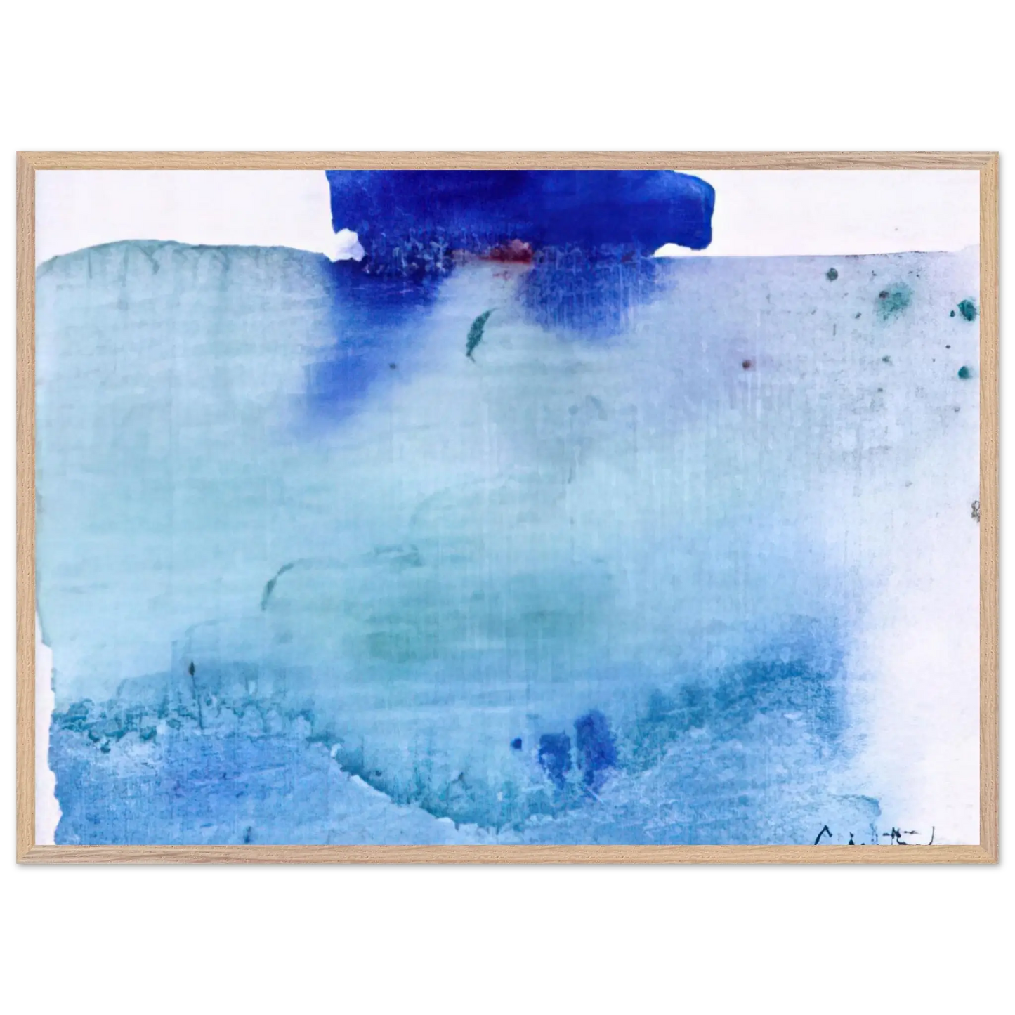 Helen Frankenthaler - Untitled - 1982 Wall art - 21x29.7 cm / 8x12" - Premium Wooden Framed Poster With Fine Art Paper - White frame