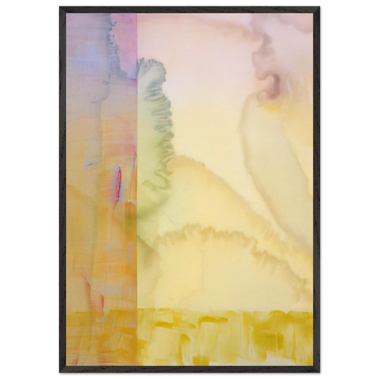 Goldenrods - 1975 - Ronnie Landfield 70x100 cm / 28x40 inches Framed Art Print – Black Wooden Frame