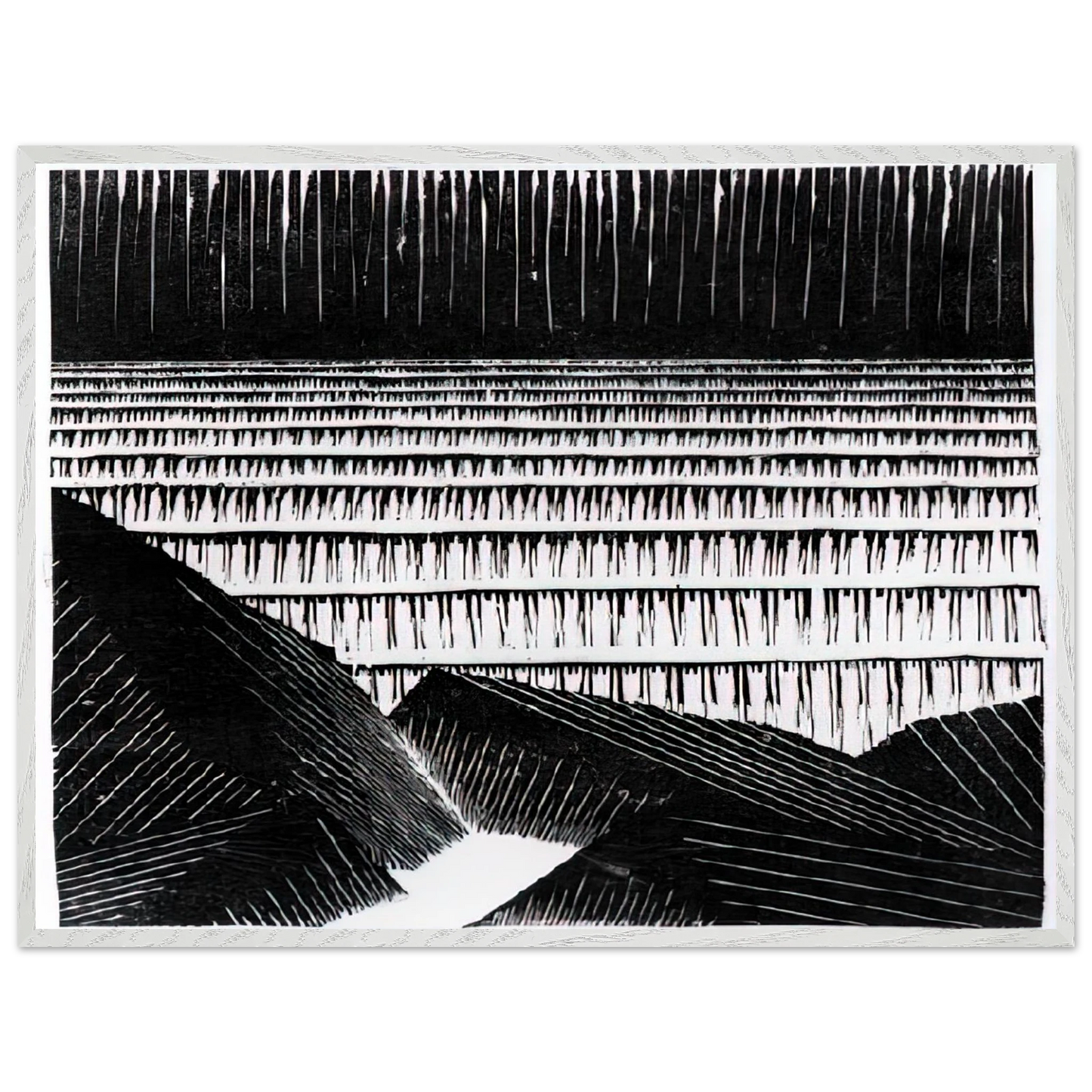 MC Escher - ESCHER (4) Wall Art - 60x80 cm / 24x32 inches - Premium Wooden Framed Poster With Fine Art Paper-canvas - Black frame