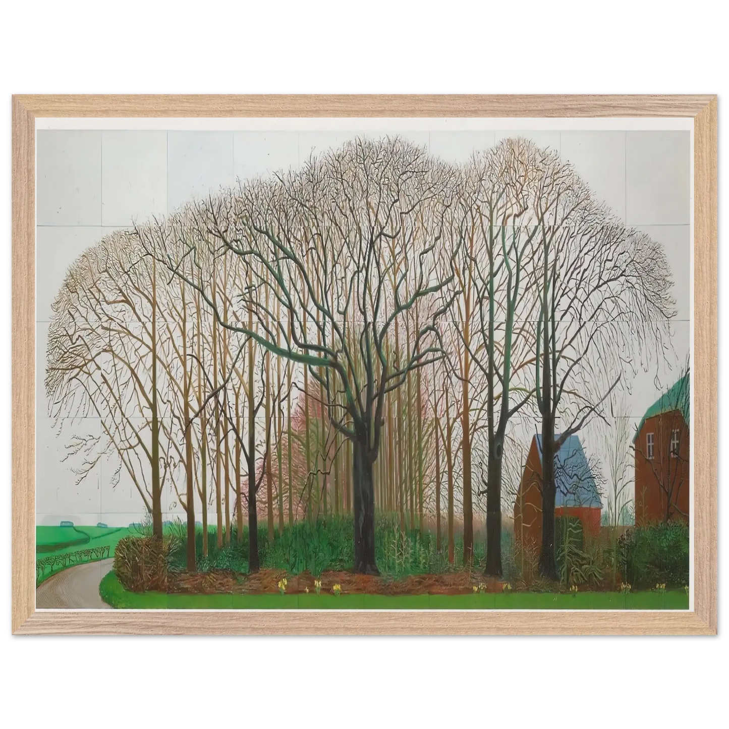 David Hockney - David Hockney Wall art - 20x25 cm / 8x10 Inches - Premium Wooden Framed Poster With Fine Art Paper - Black frame