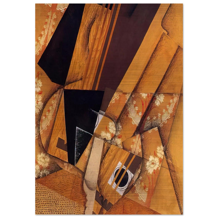 GUITAR AND GLASS 1914 - Juan Gris Brushed Aluminum Print - 70x100 cm / 28x40 inches | Juan Gris Aluminum Print | Juan Gris Prints