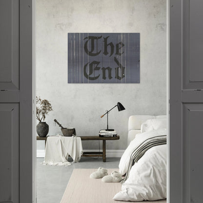 THE FINAL END 1991 - Edward Ruscha Brushed Aluminum Print - 70x100 cm / 28x40 inches | Edward Ruscha Aluminum Print | Edward Ruscha Prints