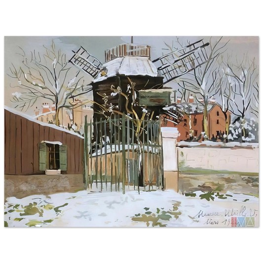 Maurice Utrillo - MOULIN DE LA GALETTE 2  75x100 cm / 30x40inches Fine Art Poster
