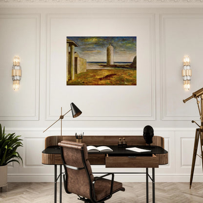 EL FARO 1928 - Carlo Carra Brushed Aluminum Print - 70x100 cm / 28x40 inches | Carlo Carra Aluminum Print | Carlo Carra Prints