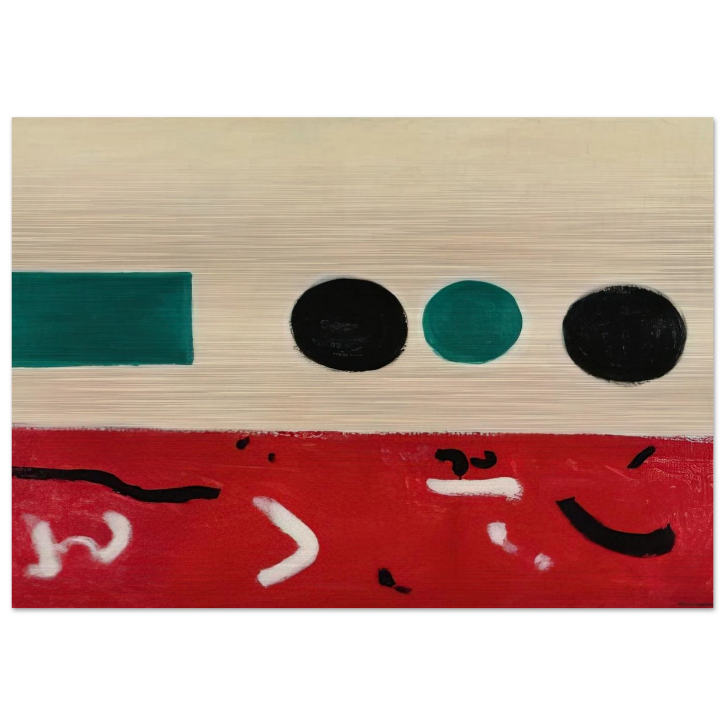 Movement East to West - 1956 - Adolph Gottlieb Brushed Aluminum Print - 70x100 cm / 28x40 inches | Adolph Gottlieb Aluminum Print | Adolph Gottlieb Prints