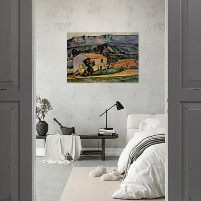 Houses in Provence, near Gardanne - Paul Cézanne Brushed Aluminum Print - 70x100 cm / 28x40 inches | Paul Cézanne Aluminum Print | Paul Cézanne Prints