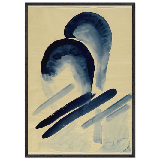 Blue-03 - Georgia OKeeffe 70x100 cm / 28x40 inches Framed Art Print – Black Wooden Frame