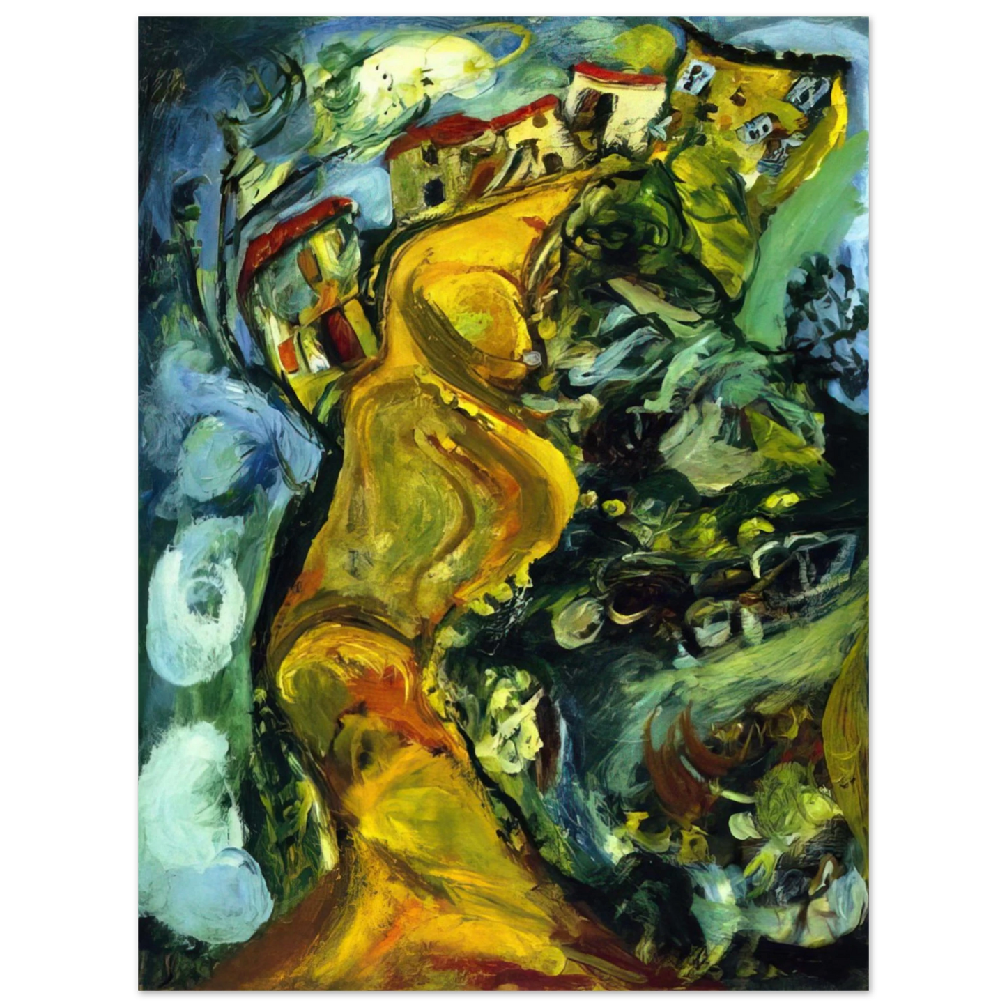Chaim Soutine - STREET AT CAGNES 1923  75x100 cm / 30x40inches Fine Art Poster