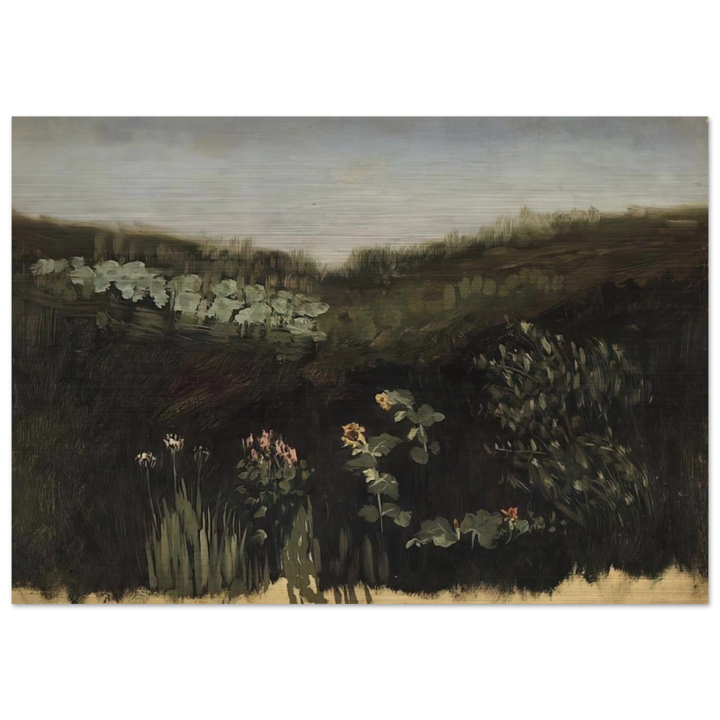 Sunflowers. Crimea - Arkhyp Kuindzhi Brushed Aluminum Print - 70x100 cm / 28x40 inches | Arkhyp Kuindzhi Aluminum Print | Arkhyp Kuindzhi Prints