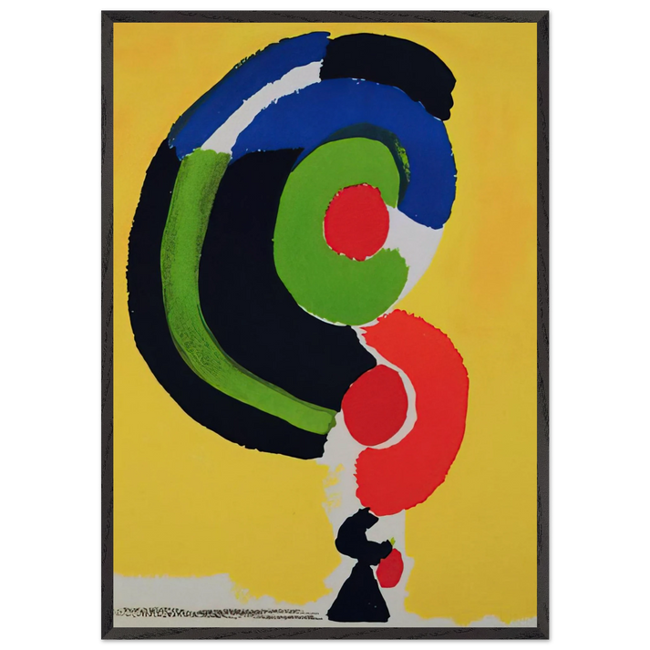COMPOSITION FOR XXE SIECLE - Sonia Delaunay 70x100 cm / 28x40 inches Framed Art Print – Black Wooden Frame