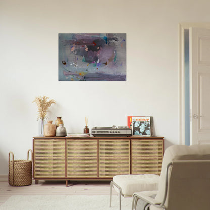 Grey Fireworks - 2000 - Helen Frankenthaler Brushed Aluminum Print - 70x100 cm / 28x40 inches | Helen Frankenthaler Aluminum Print | Helen Frankenthaler Prints