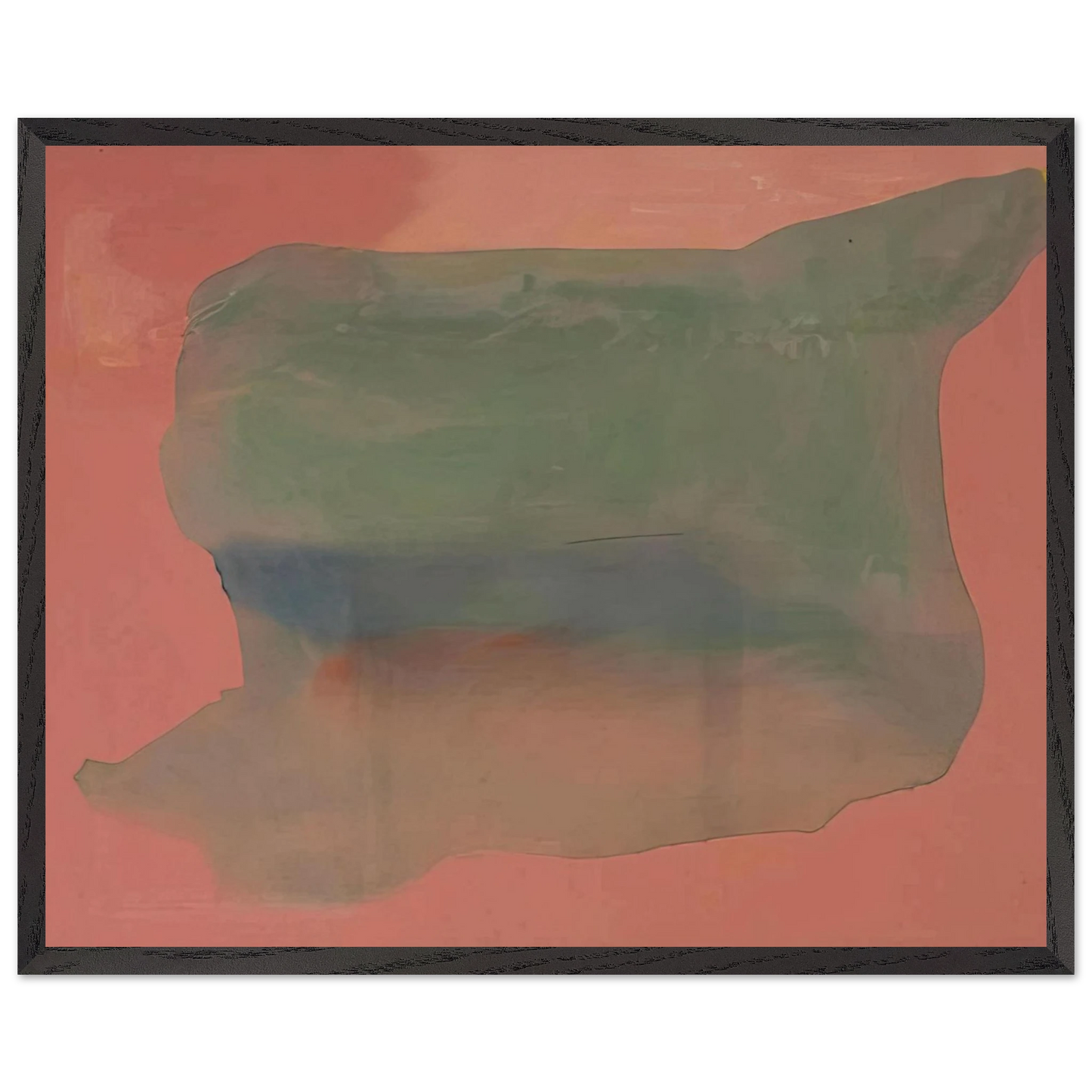 Helen Frankenthaler - Yearning - 1973 Wall art - 13x18 cm / 5x7 inches - Premium Wooden Framed Poster With Fine Art Paper-canvas - Black frame