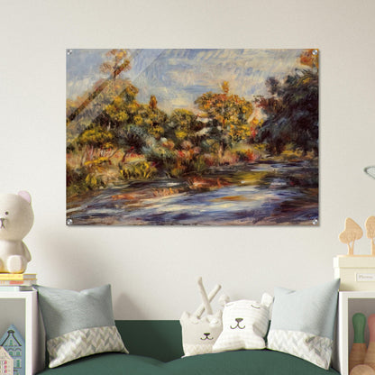 Landscape with River - Pierre-Auguste Renoir Acrylic Print - 70x100 cm / 28x40″ inches