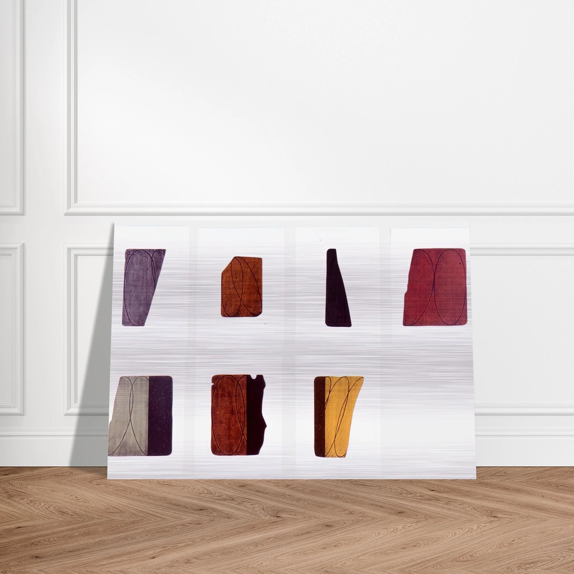 FRAGMENTS I VII 1998 - Robert Mangold Brushed Aluminum Print - 70x100 cm / 28x40 inches | Robert Mangold Aluminum Print | Robert Mangold Prints