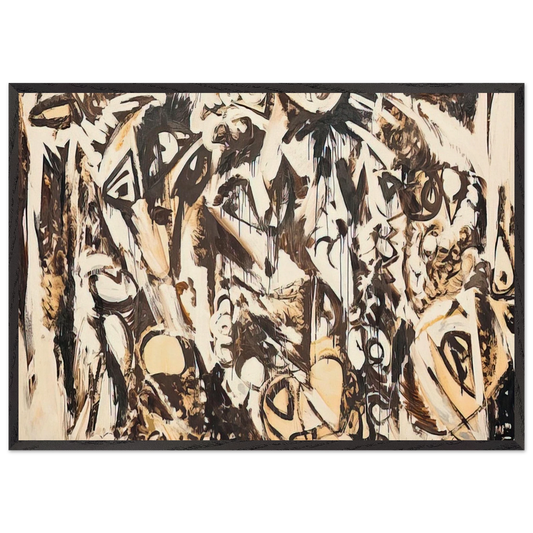 Cool White - Lee Krasner 70x100 cm / 28x40 inches Framed Art Print – Black Wooden Frame