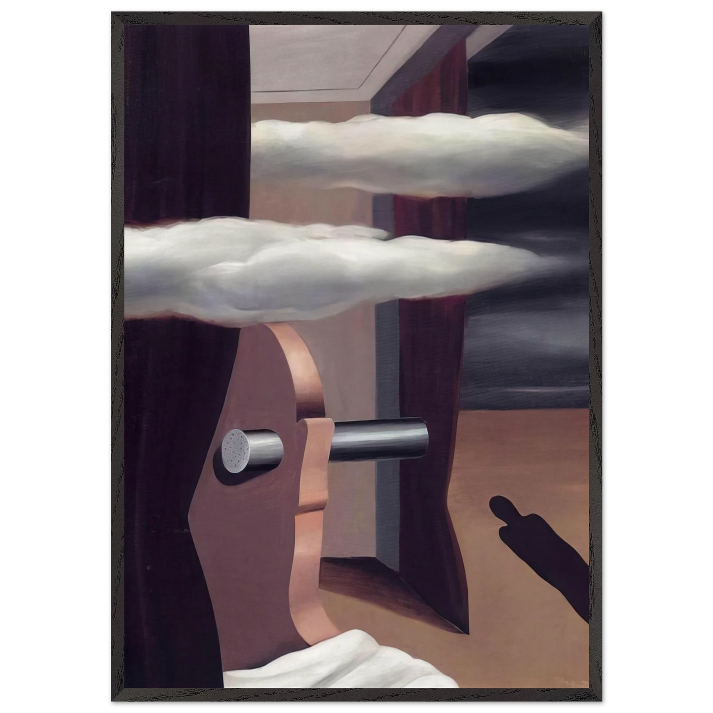 THE CATAPULT OF DESERT 1926 - Rene Magritte 70x100 cm / 28x40 inches Framed Art Print – Black Wooden Frame