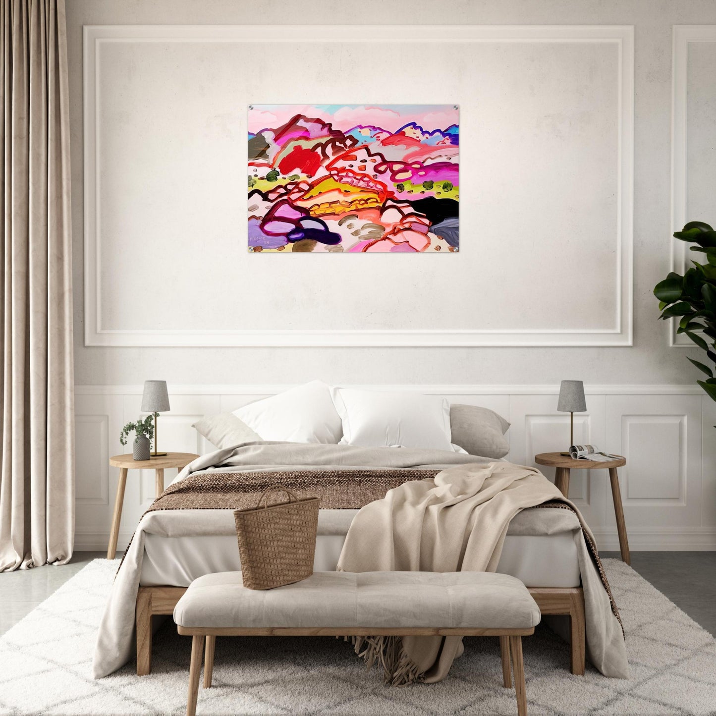 Paysage en Castille - 1973 - Charles Lapicque Acrylic Print - 70x100 cm / 28x40″ inches