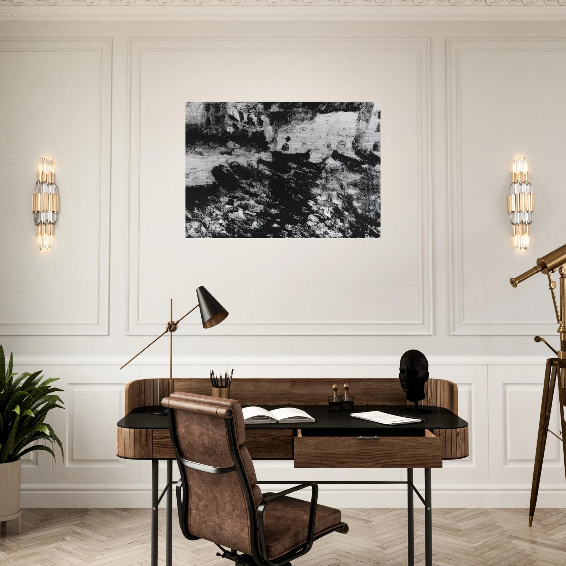 PORT DOGUE CADAQUES - Salvador Dali Brushed Aluminum Print - 70x100 cm / 28x40 inches | Salvador Dali Aluminum Print | Salvador Dali Prints