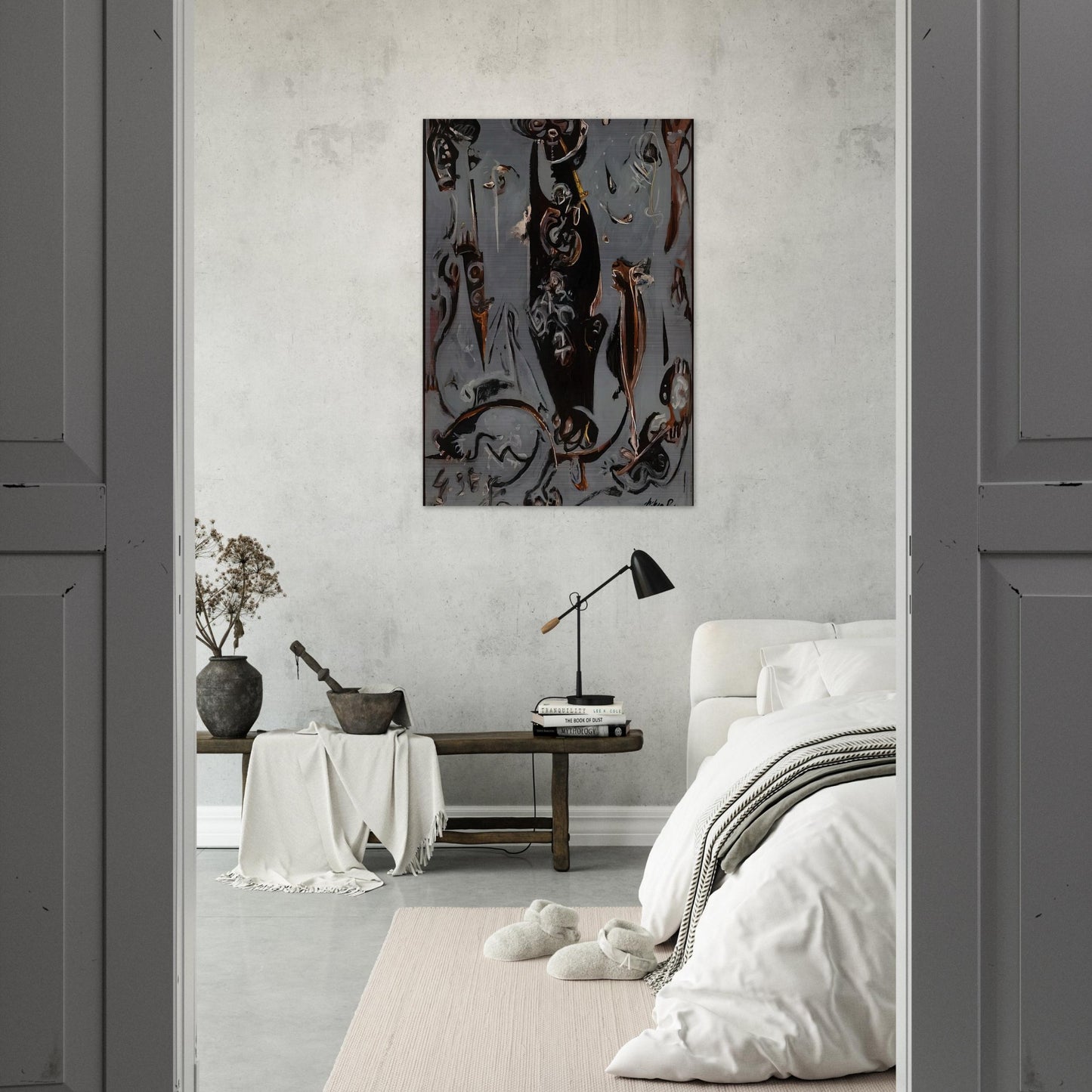 TOTEM LESSON 2 1945 - Jackson Pollock Brushed Aluminum Print - 70x100 cm / 28x40 inches | Jackson Pollock Aluminum Print | Jackson Pollock Prints