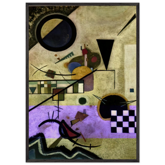 CONTRASTING SOUNDS 1924 - Wassily Kandinsky 70x100 cm / 28x40 inches Framed Art Print – Black Wooden Frame
