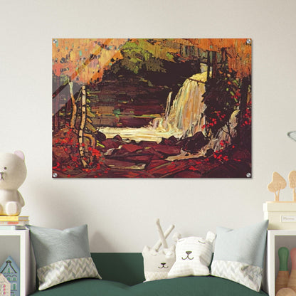WOODLAND WATERFALL 1916 - Tom Thomson Acrylic Print - 70x100 cm / 28x40″ inches | Tom Thomson Wall Art | Tom Thomson Prints