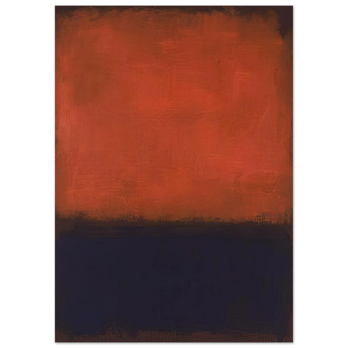 Mark Rothko - No. 14 - 1960 Wall Art - 60x80 cm / 24x32 inches - Premium Wooden Framed Poster With Fine Art Paper-canvas - Black frame