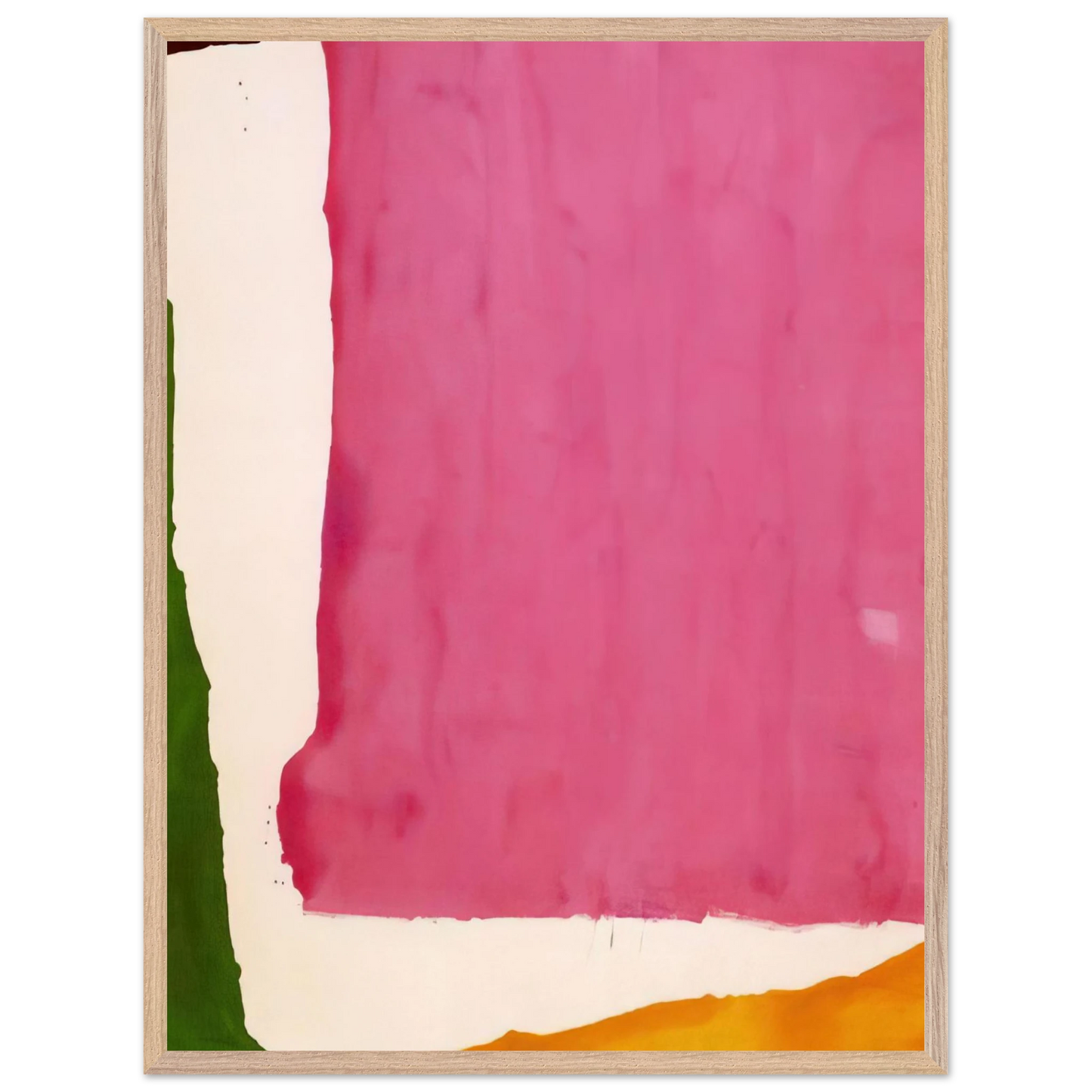 Helen Frankenthaler - Mauve District - 1966 Wall art - 70x100 cm / 28x40 inches - Premium Wooden Framed Poster With Fine Art Paper-canvas - White frame