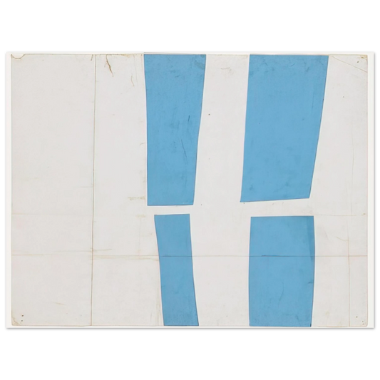 Ellsworth Kelly - Blue and White  75x100 cm / 30x40inches Fine Art Poster