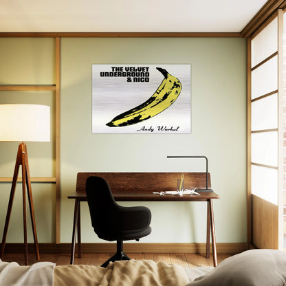 Velvet Underground & Nico - Andy Warhol Brushed Aluminum Print - 70x100 cm / 28x40 inches | Andy Warhol Aluminum Print | Andy Warhol Prints