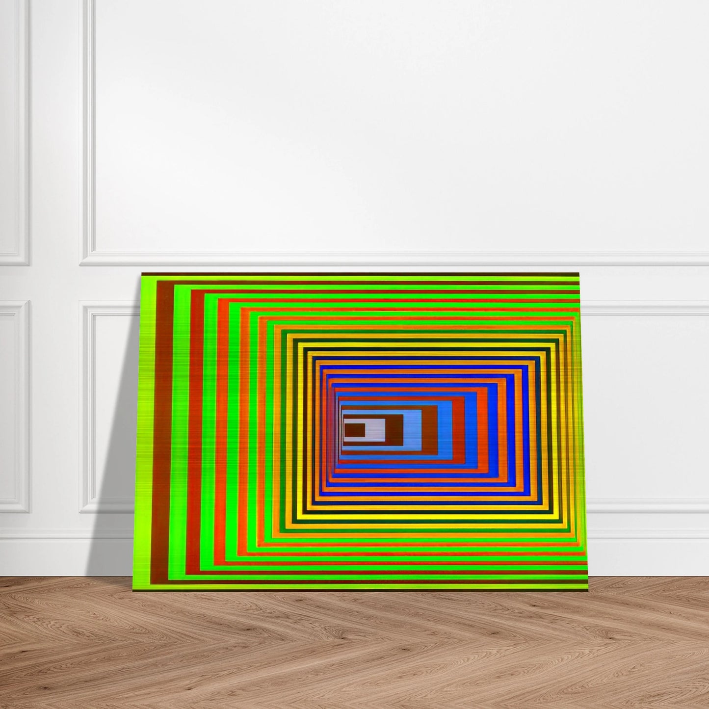 Vonal Stri - 1975 - Victor Vasarely Brushed Aluminum Print - 70x100 cm / 28x40 inches | Victor Vasarely Aluminum Print | Victor Vasarely Prints