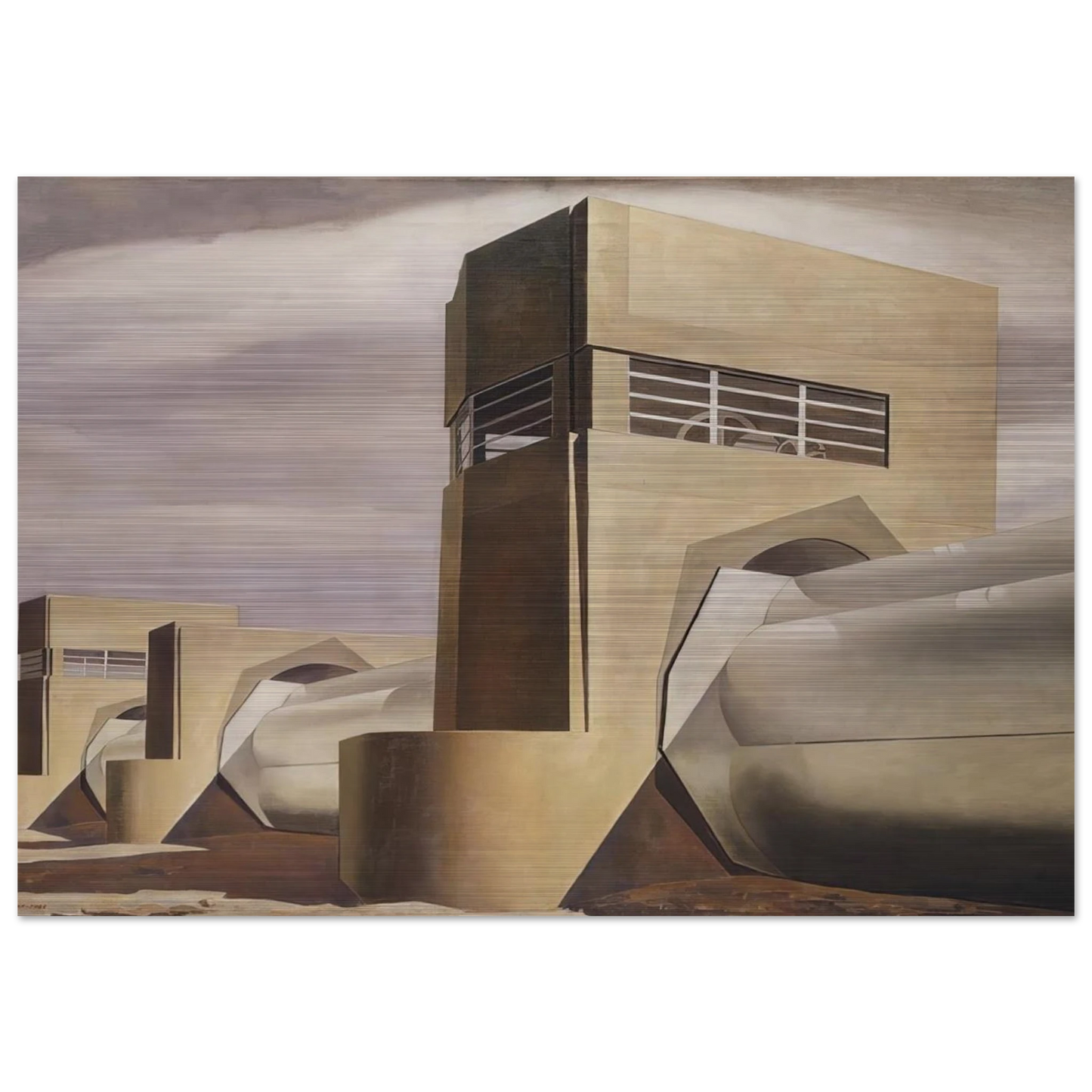 Water - 1945 - Charles Sheeler Brushed Aluminum Print - 70x100 cm / 28x40 inches | Charles Sheeler Aluminum Print | Charles Sheeler Prints