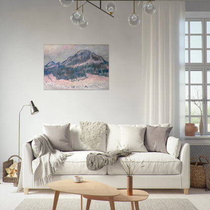 Mount Kolsaas, Rose Reflection - claude monet Brushed Aluminum Print - 70x100 cm / 28x40 inches | claude monet Aluminum Print | claude monet Prints