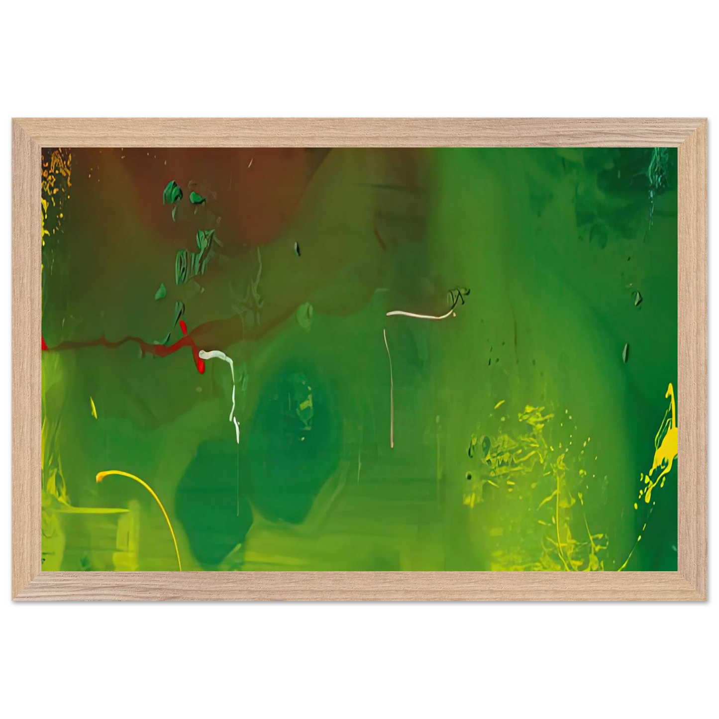 Helen Frankenthaler - Petroglyphs, 1990- Wall Art - 30x40 cm / 12x16 inches - Premium Wooden Framed Poster With Fine Art Paper-canvas - White frame