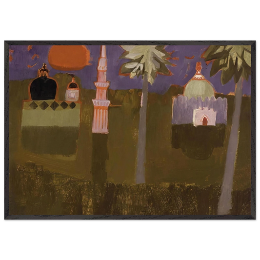 Minorets - 1968 - Mary Fedden 70x100 cm / 28x40 inches Framed Art Print – Black Wooden Frame