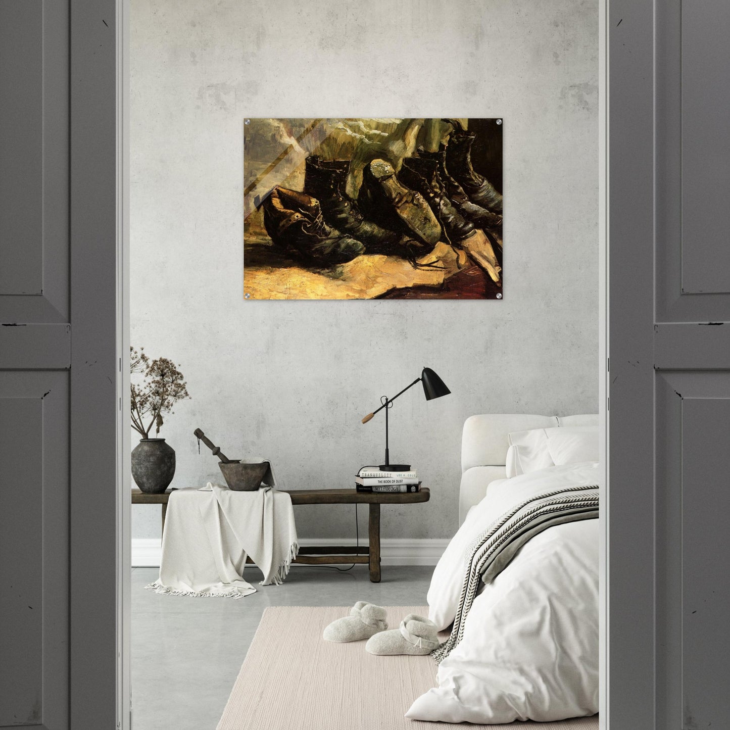 Three Pairs of Shoes - Vincent van Gogh Acrylic Print - 70x100 cm / 28x40″ inches | Vincent van Gogh Wall Art | Vincent van Gogh Prints