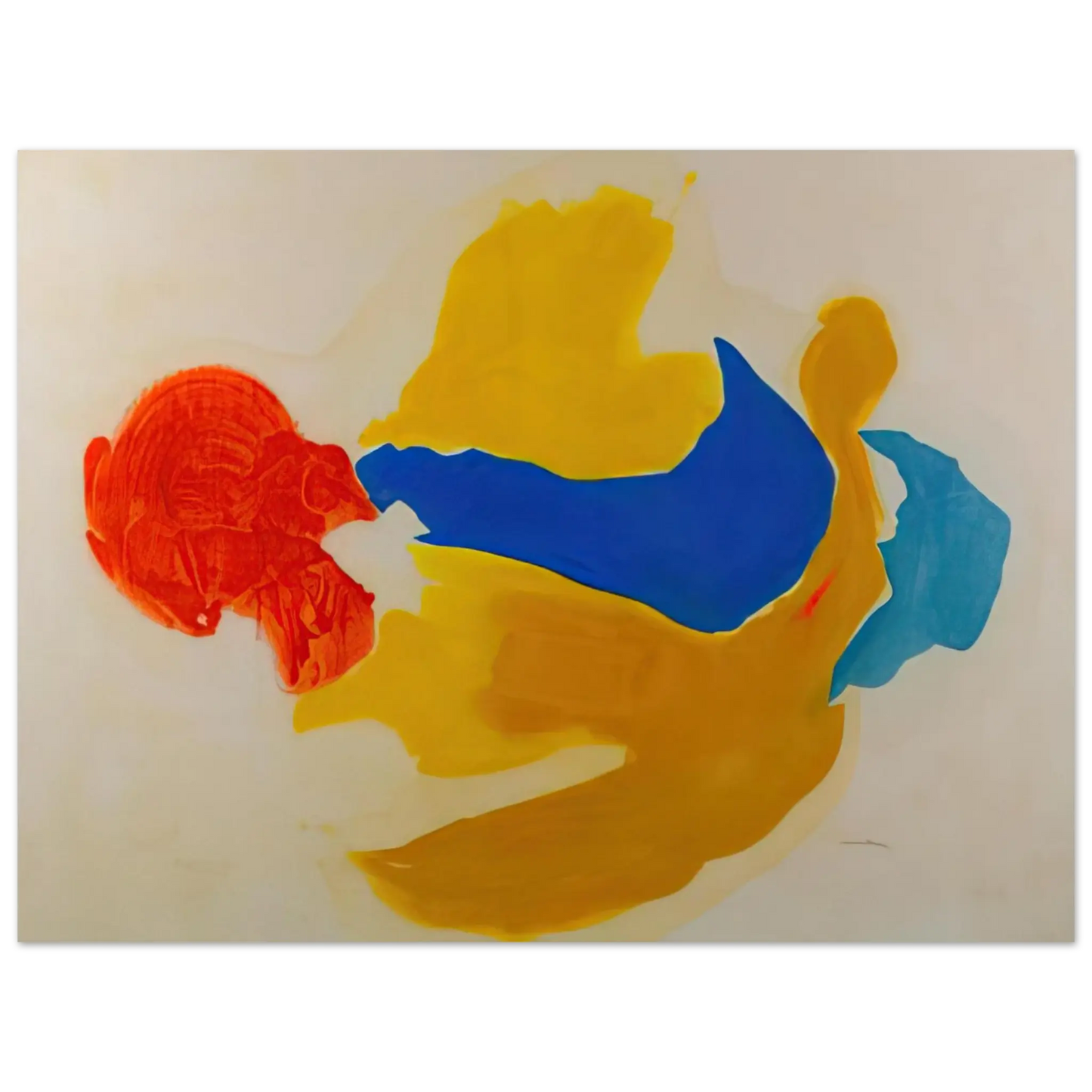 Helen Frankenthaler - Blue Jay - 1963  United States Wall art - 27x35 cm / 11x14 Inches - Fine Art Poster - -