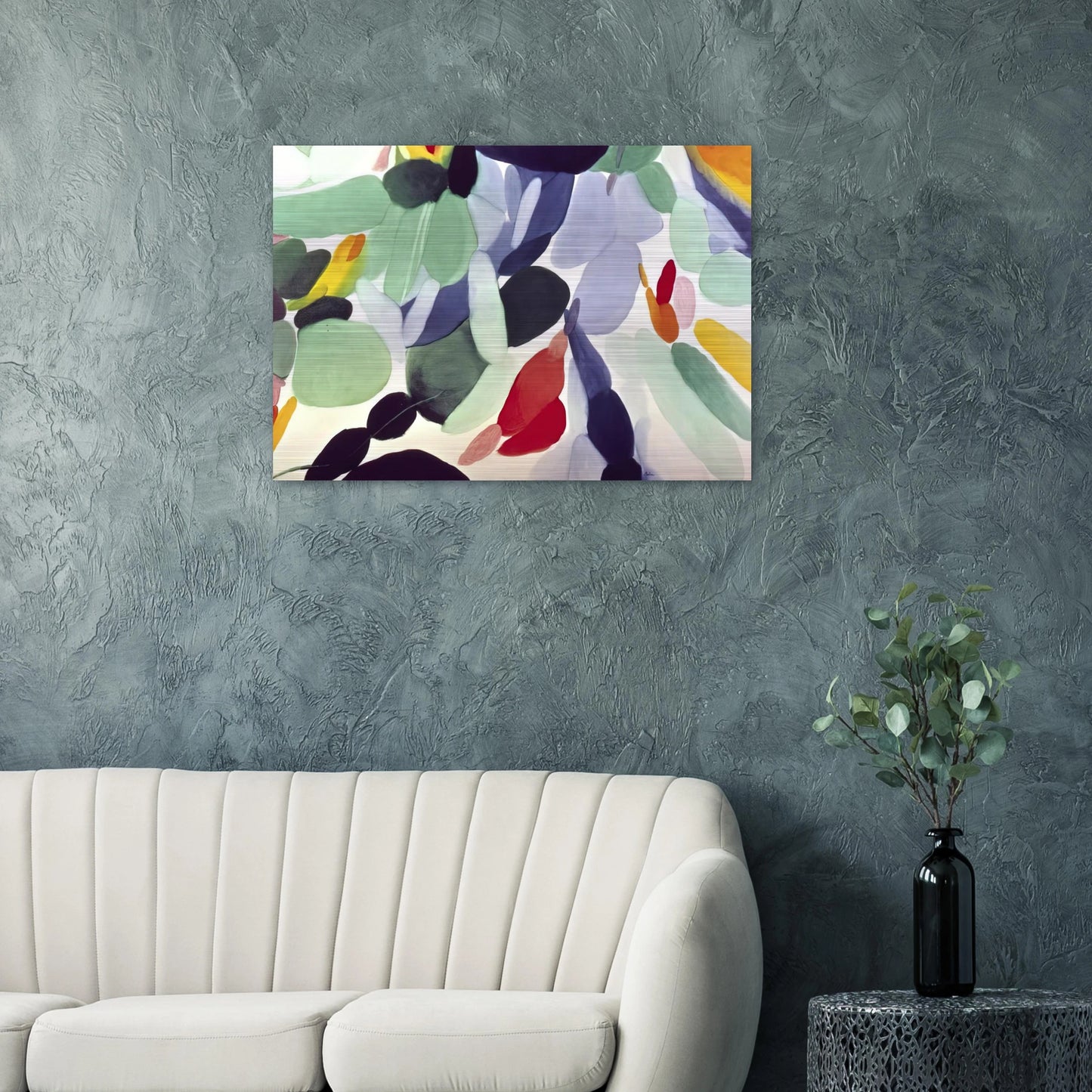 Seven Green Leagues - Alice Baber Brushed Aluminum Print - 70x100 cm / 28x40 inches | Alice Baber Aluminum Print | Alice Baber Prints