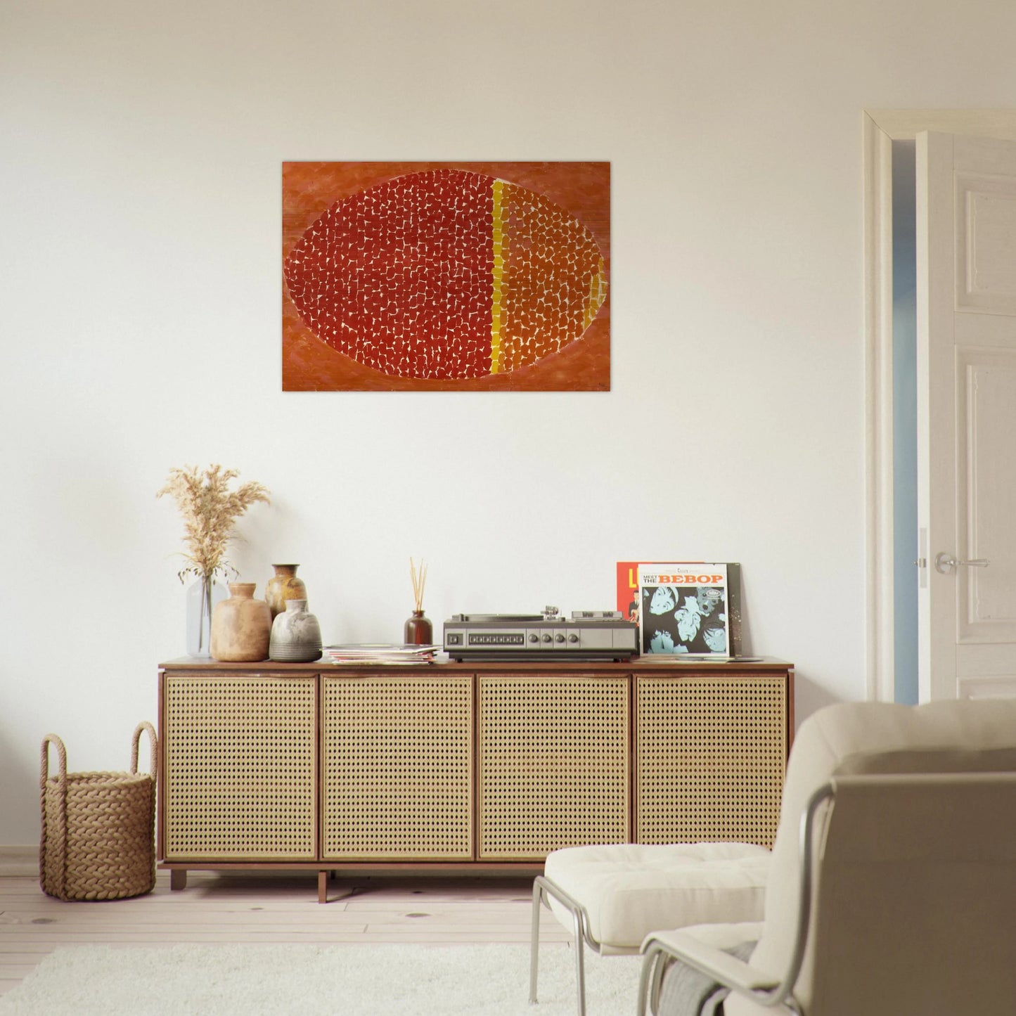 SNOOPY SEES EARTH WRAPPED IN SUNSET 1970 - Alma Woodsey Thomas Brushed Aluminum Print - 70x100 cm / 28x40 inches | Alma Woodsey Thomas Aluminum Print | Alma Woodsey Thomas Prints