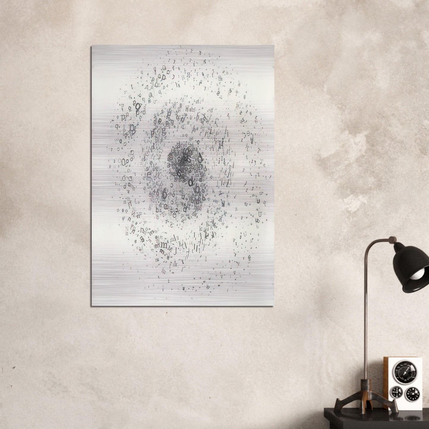 Untitled From the series Graphic Objects - 1972 - Mira Schendel Brushed Aluminum Print - 70x100 cm / 28x40 inches | Mira Schendel Aluminum Print | Mira Schendel Prints