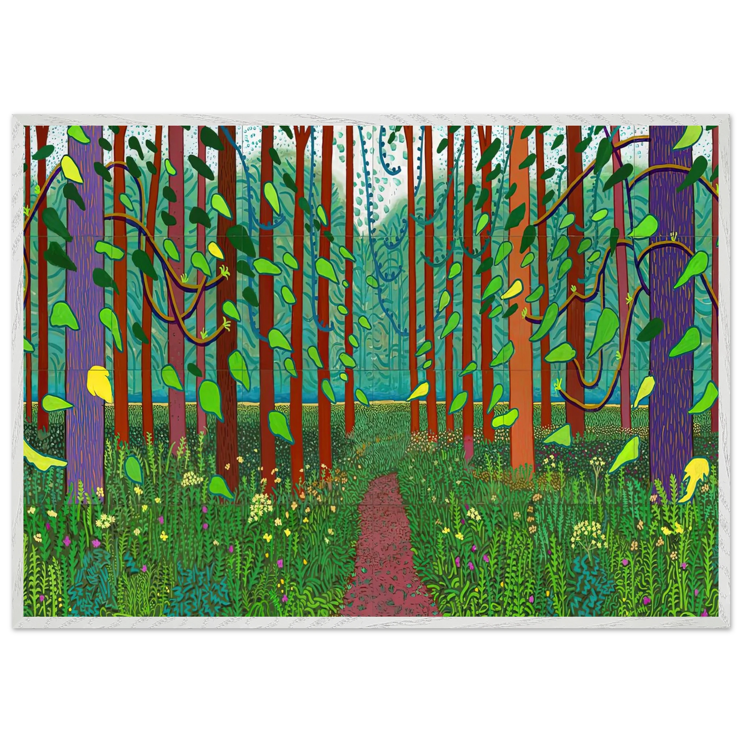 David Hockney - David Hockney Wall art - 50x70 cm / 20x28 inches - Premium Wooden Framed Poster With Fine Art Paper-canvas - Black frame