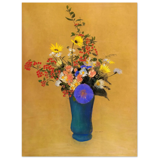 Odilon Redon - BOUQUET OF WILD FLOWERS  75x100 cm / 30x40inches Fine Art Poster