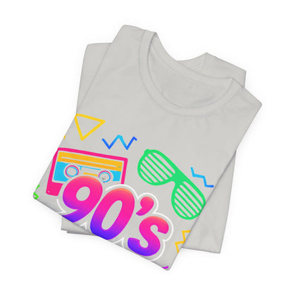 Música de la vieja escuela de los 90: ambiente arcade, clásico vintage de los 90. Camiseta retro de los 90 con la frase "Amo los años noventa".