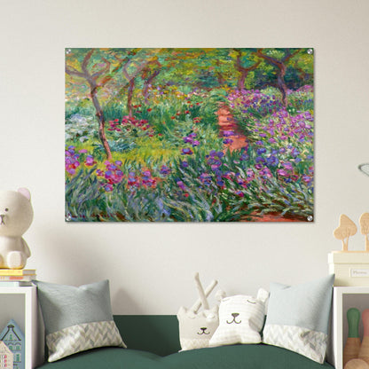 The Iris Garden at Giverny - claude monet Acrylic Print - 70x100 cm / 28x40″ inches | claude monet Wall Art | claude monet Prints