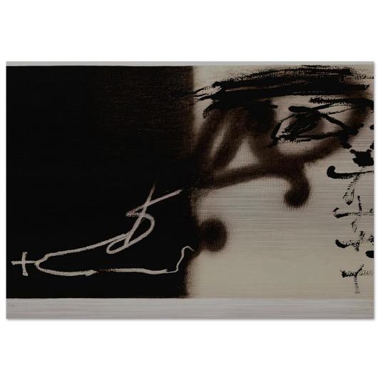 DIVIS 1983 - Antoni Tapies Brushed Aluminum Print - 70x100 cm / 28x40 inches | Antoni Tapies Aluminum Print | Antoni Tapies Prints