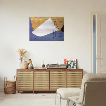 Aircraft Plant - 1945 - Ralston Crawford Brushed Aluminum Print - 70x100 cm / 28x40 inches | Ralston Crawford Aluminum Print | Ralston Crawford Prints