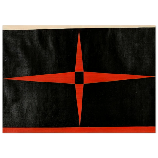 Red Star - 1949 - Carmen Herrera Brushed Aluminum Print - 70x100 cm / 28x40 inches | Carmen Herrera Aluminum Print | Carmen Herrera Prints