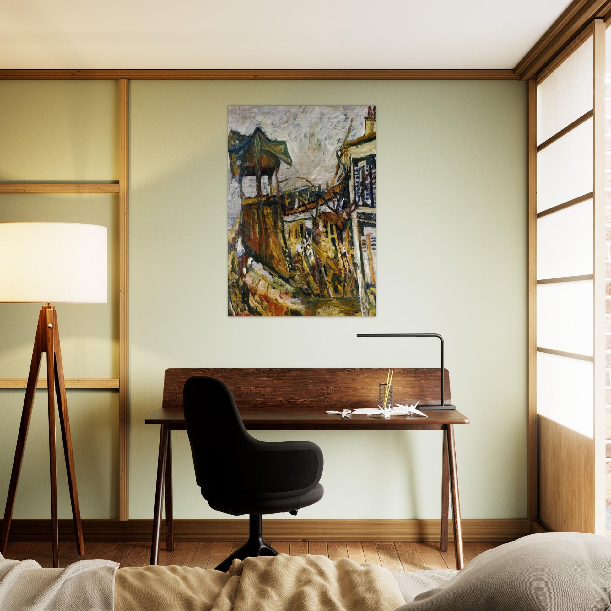PARISIAN SUBURB - Chaim Soutine Brushed Aluminum Print - 70x100 cm / 28x40 inches | Chaim Soutine Aluminum Print | Chaim Soutine Prints