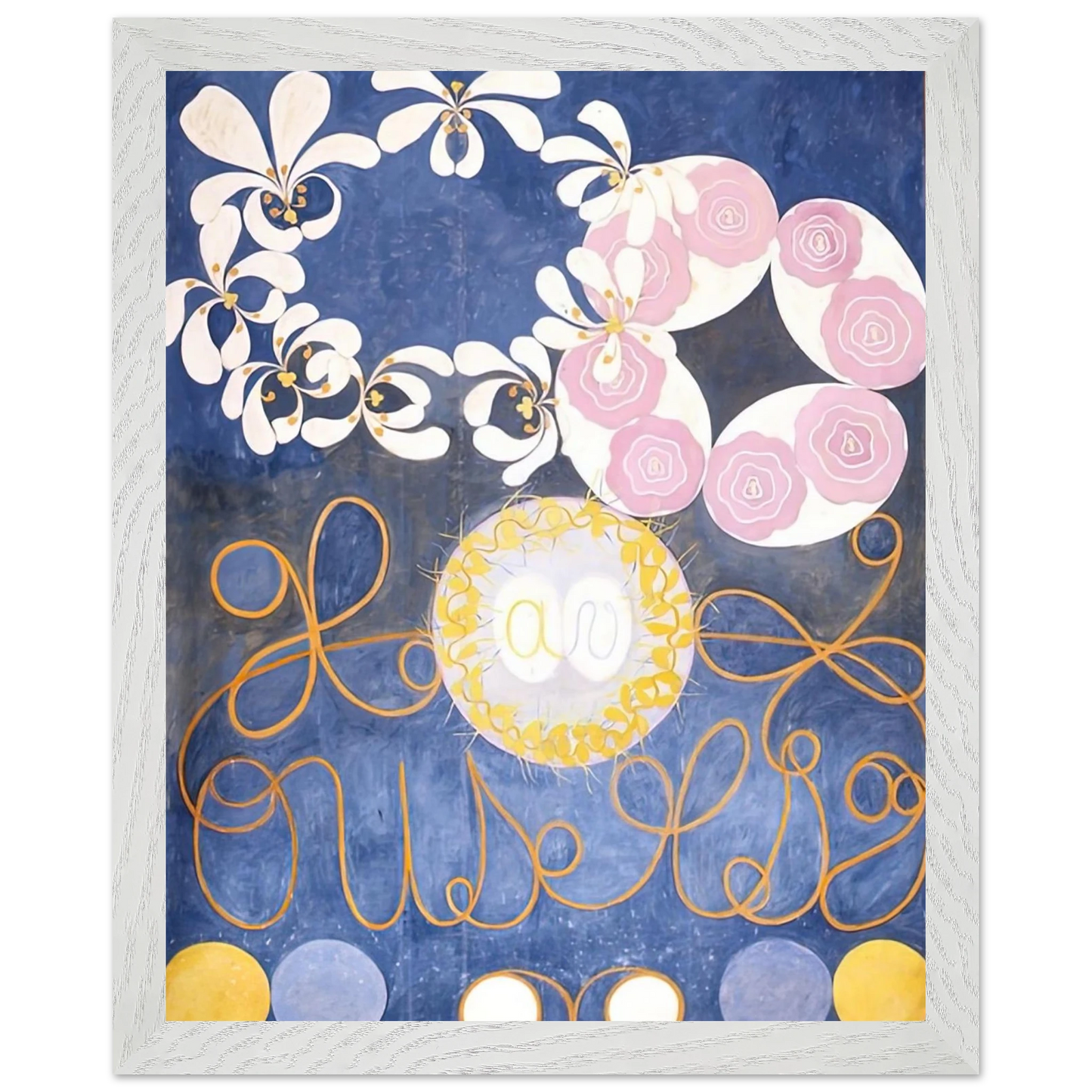 Hilma af Klint - THE TEN LARGEST 1907 Wall art - 45x60 cm / 18x24 inches - Premium Wooden Framed Poster With Fine Art Paper - White frame