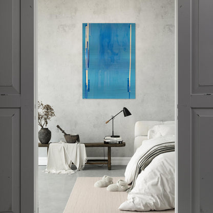 Blue Bellows, 1976- - Helen Frankenthaler Brushed Aluminum Print - 70x100 cm / 28x40 inches | Helen Frankenthaler Aluminum Print | Helen Frankenthaler Prints