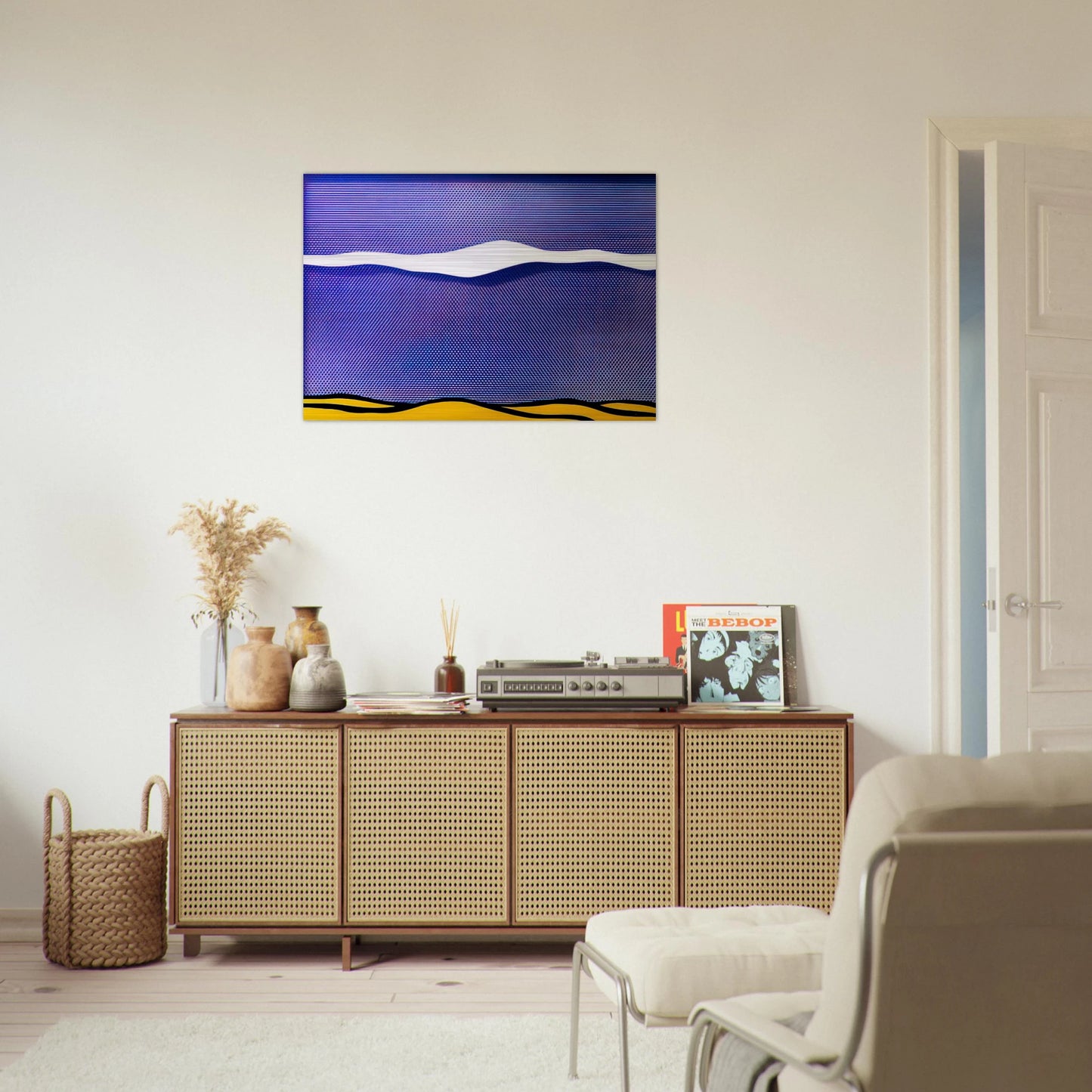 ARCTIC LANDSCAPE 1964 - Roy Lichtenstein Brushed Aluminum Print - 70x100 cm / 28x40 inches | Roy Lichtenstein Aluminum Print | Roy Lichtenstein Prints